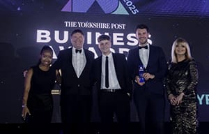The Burgess Pet Care Team at the Yorkshire Post Business Awards.
